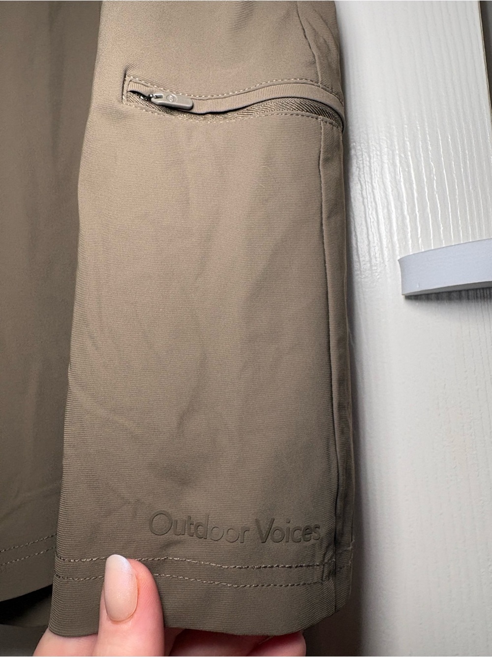 Outdoor Voices HiFlex 7” Shorts Olive Taupe Size Large - Picture 5 of 8